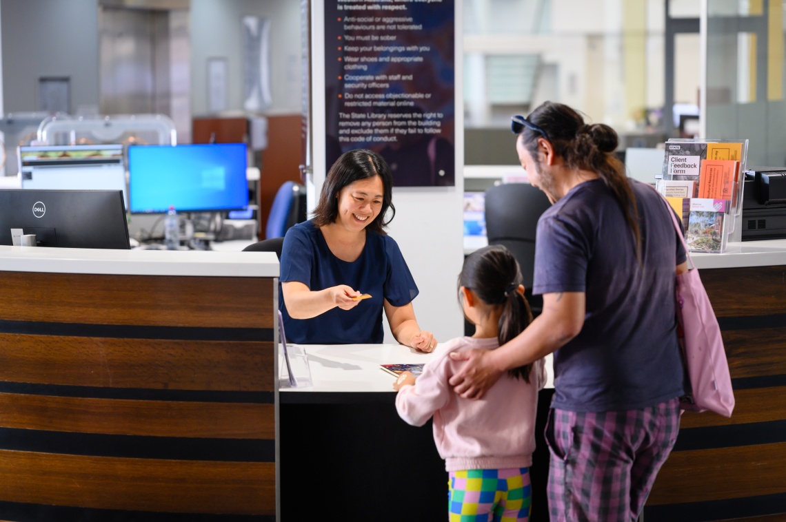 Welcome Desk at the State Library of Western Australia