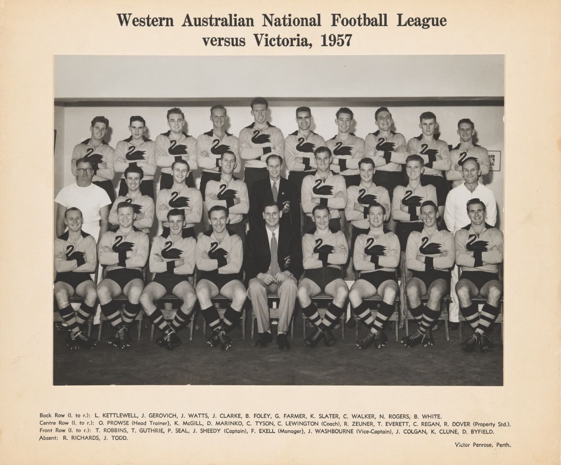 Western Australian National Football League versus Victoria 1957