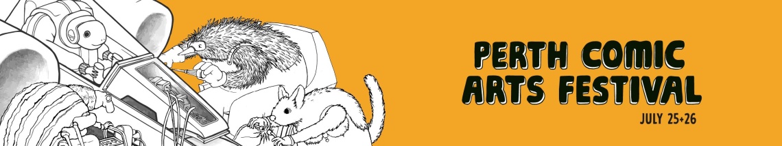 Perth Comics Arts Festival 2026 banner