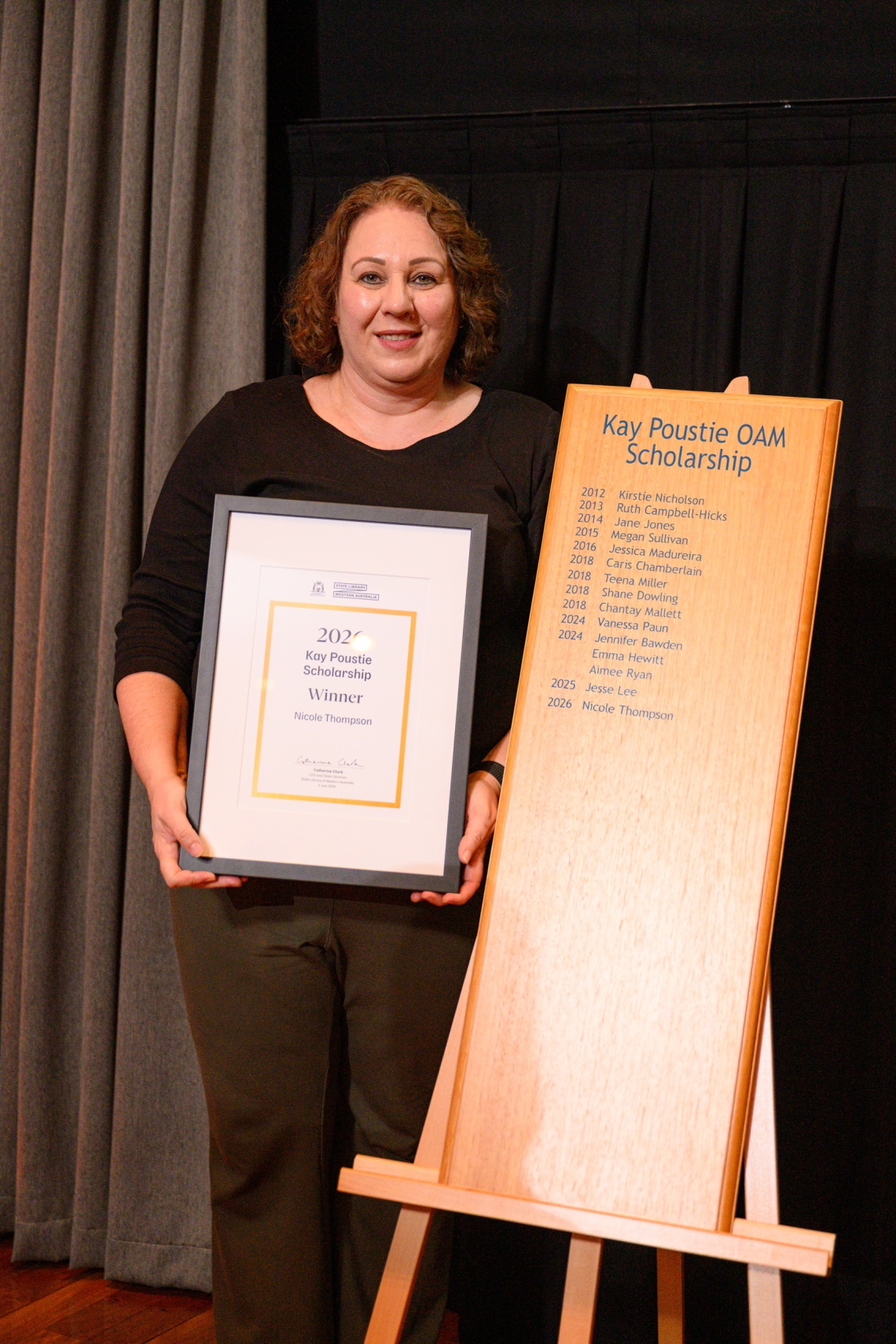 Nicole Thompson from the City of Wanneroo is the recipient of the 2026 Kay Poustie Scholarship 