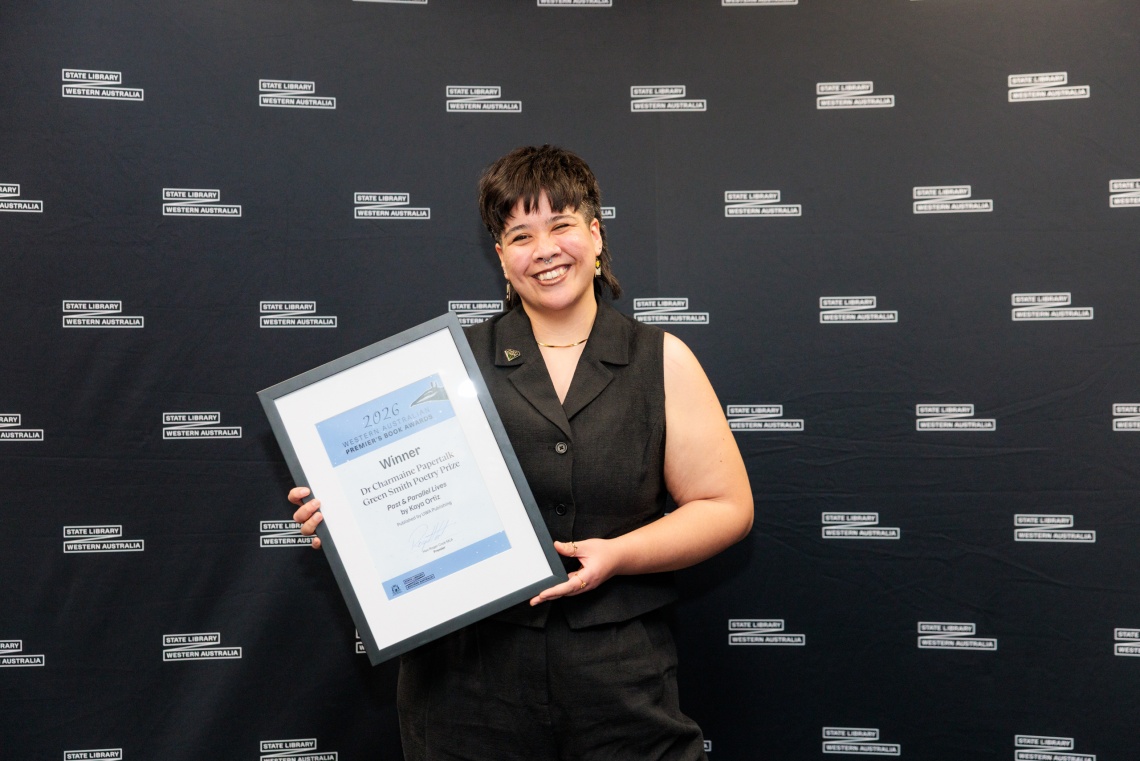 Winner of Dr Charmaine Papertalk Green Smith Poetry Prize - Past  Parallel Lives by Kaya Ortiz 