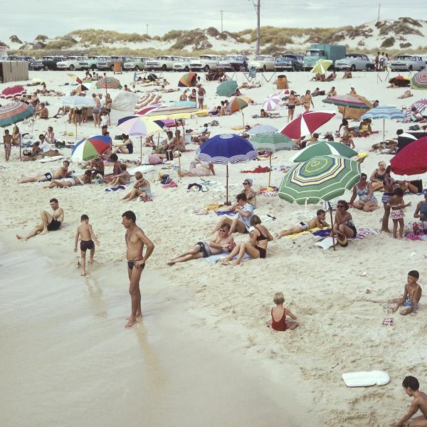Photo of bathers at Floreat Beach in 1962