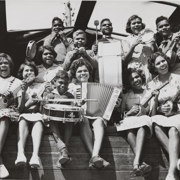 Mt Margaret Mission Band in Melbourne 1947