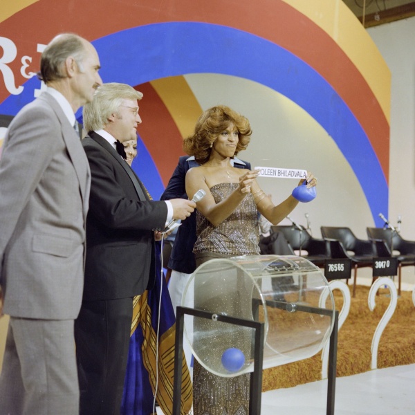 Drawing of the first Magic 1000000 lottery in the studios of Channel 9 Perth 1 April 1976