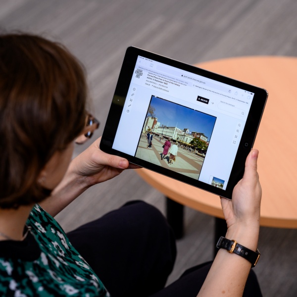Person looking at iPad