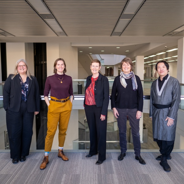 Dr Shino Konishi Jordanna Eades Catherine Clark Gina Pickering and Dr Dean Chan standing side by side