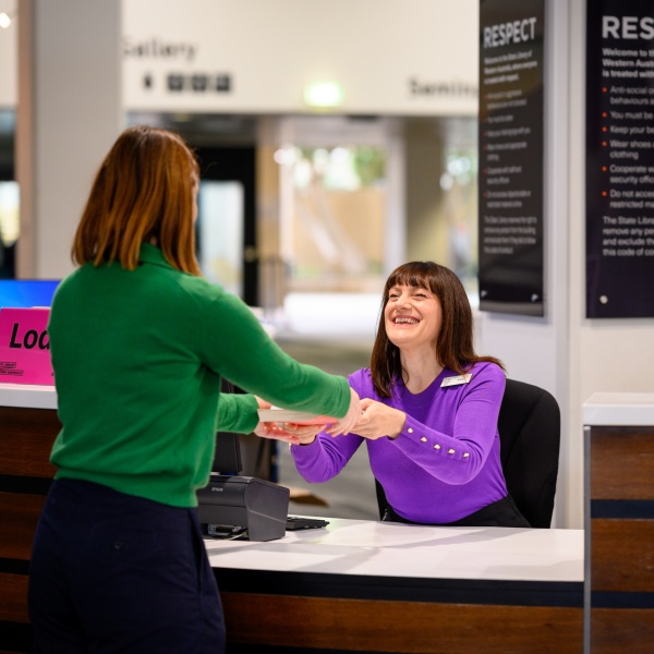 Welcome Desk at the State Library