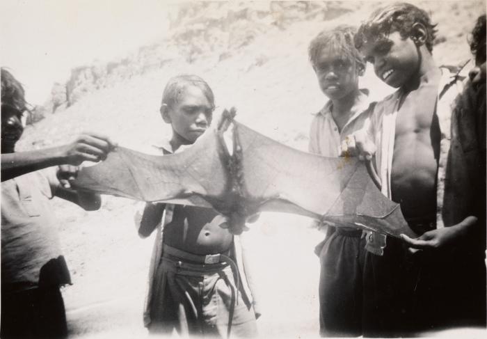 Children with a bat Gogo Station School c1957-1958