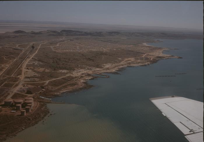 aerial view of Dampier 1966