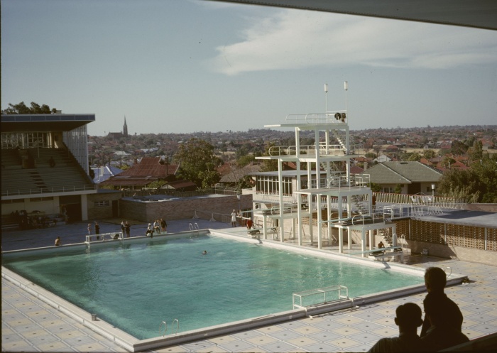Beatty Park swimming and diving pools approximately 1962