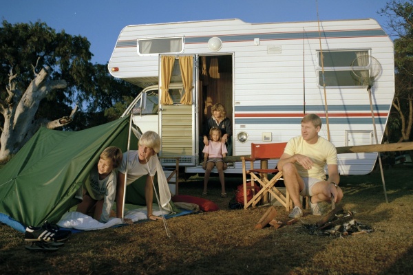 Family camping in Western Australia 1984