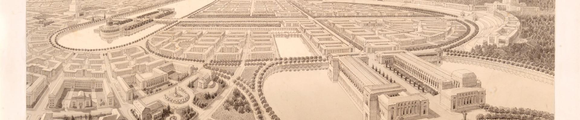 alternative vision for Canberra submitted by Finnish architect Eliel Saarinen in the 1911 Federal Capital Design Competition