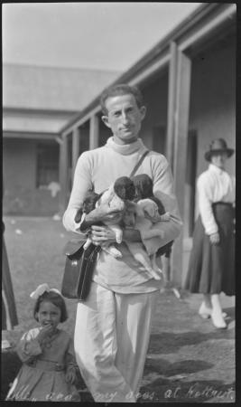 Izzy Orloff and his dogs on Rottenest