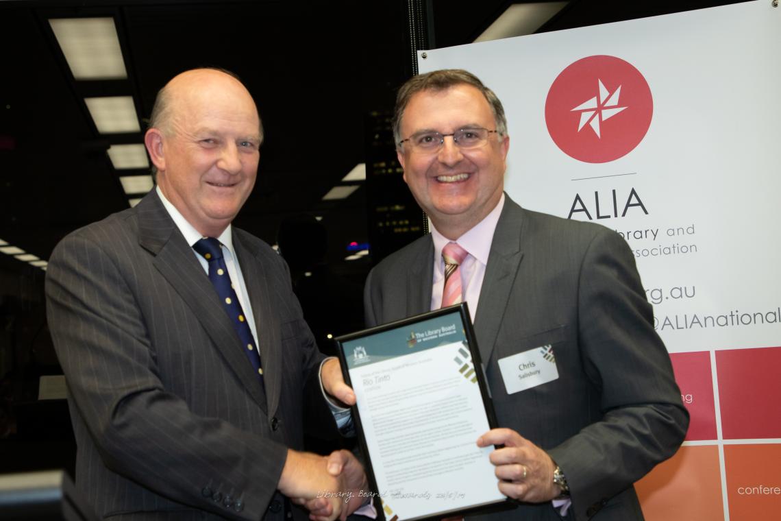 Rio Tinto 2019 Winner of the Fellow of the Library Board