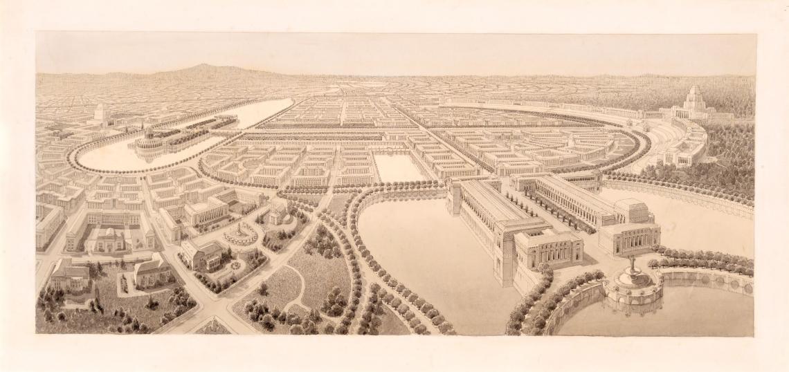 alternative vision for Canberra submitted by Finnish architect Eliel Saarinen in the 1911 Federal Capital Design Competition
