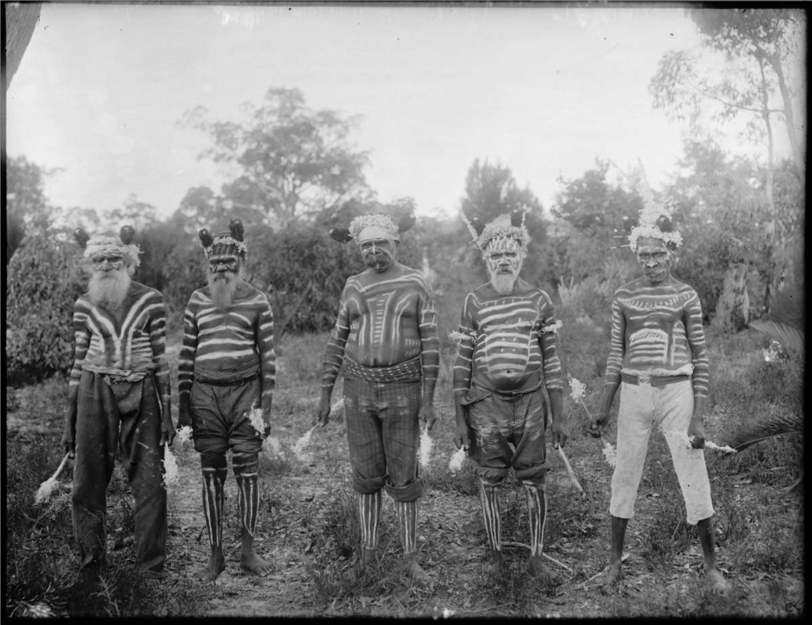 Joobych Woolber Monnop Dool and Genburdong painted for corroboree