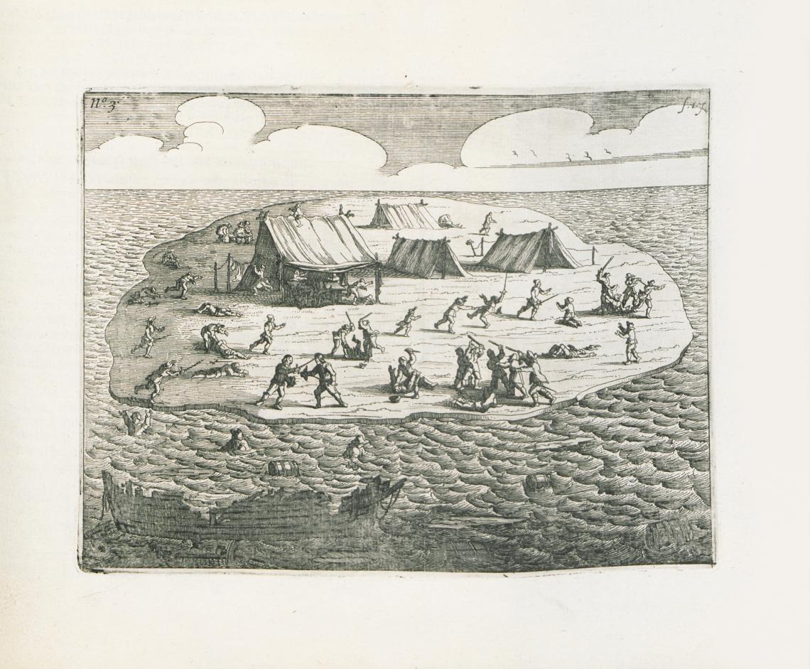 illustration from Pelsaerts journal pages 16-17