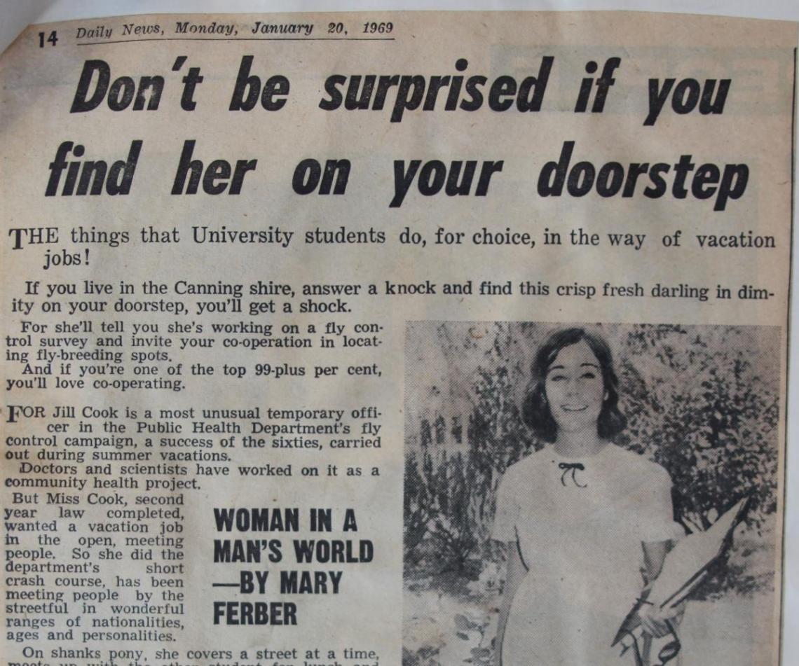 The good work of Fly Control Officers received media attention during the 1960s 