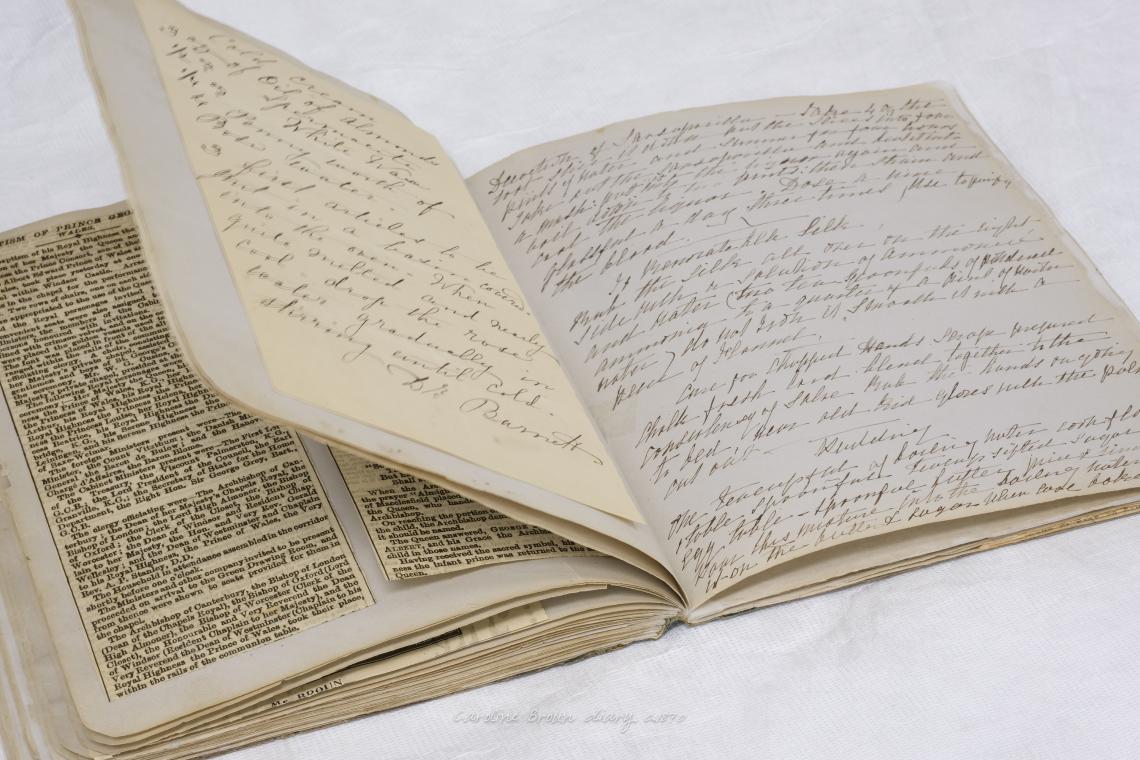 Photograph of the Caroline Broun Diary
