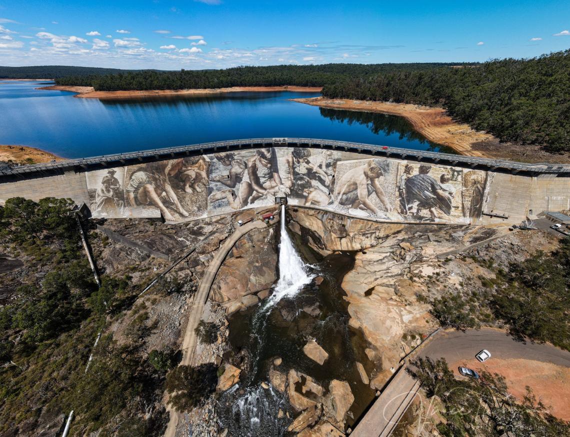 Wellington Dam mural 13 March 2021