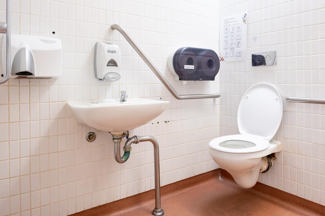 The upper floor accessible toilet