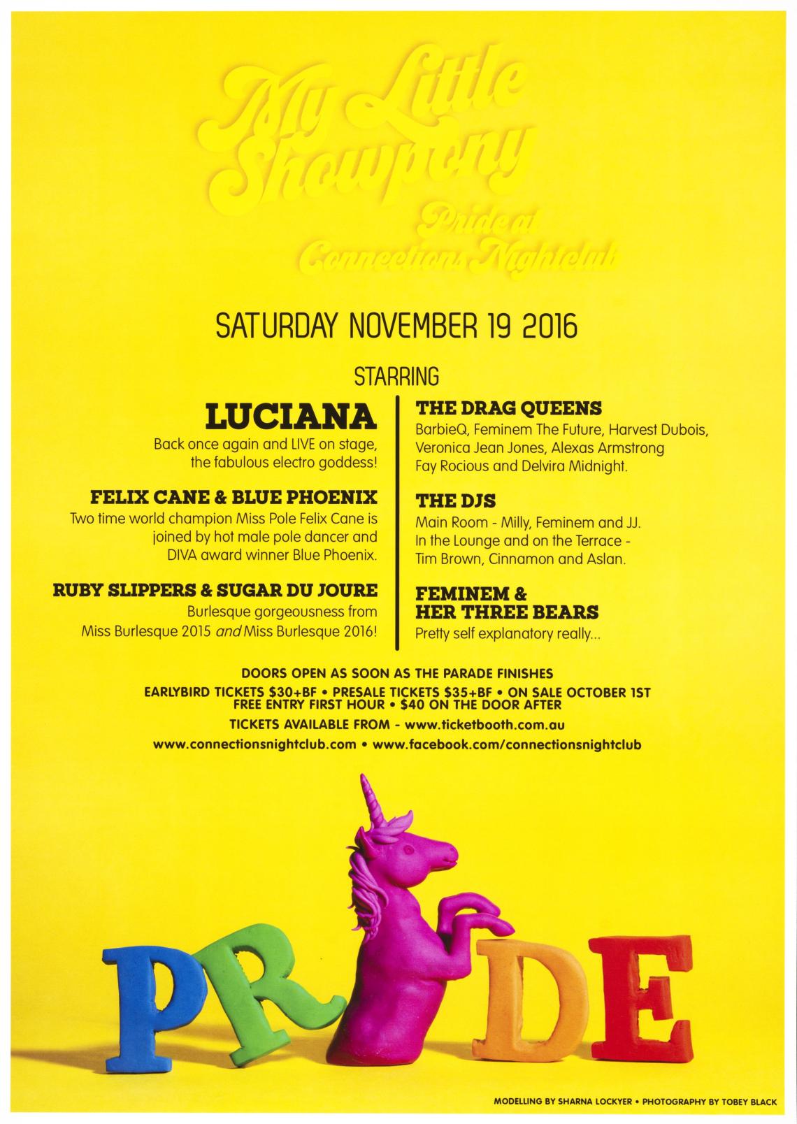 My Little Showpony - Connections Nightclub Poster