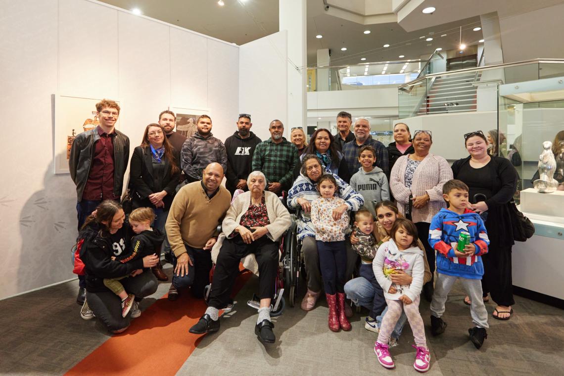 Laurel Nannup exhibition launch - Laurel Nannup Brett Nannup family and friends