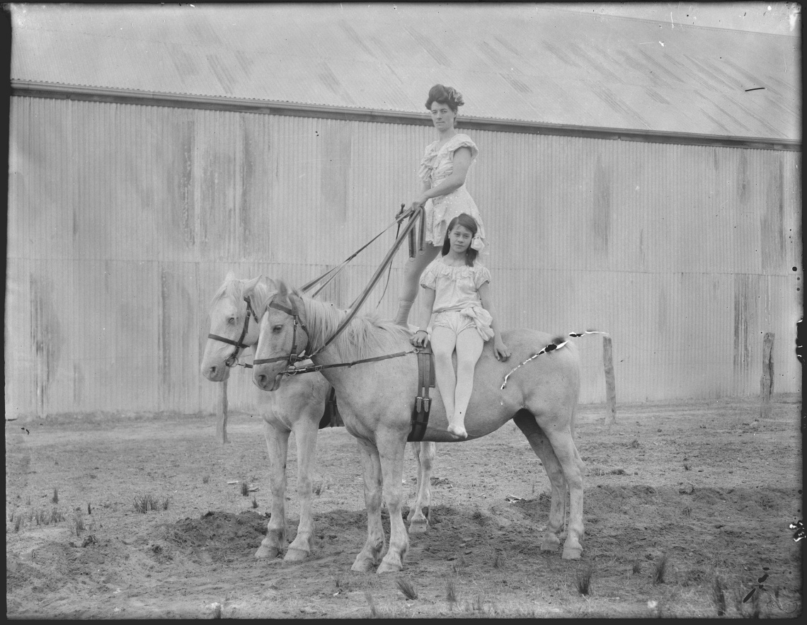 Performing on ponies Hylands Circus at Katanning 1907