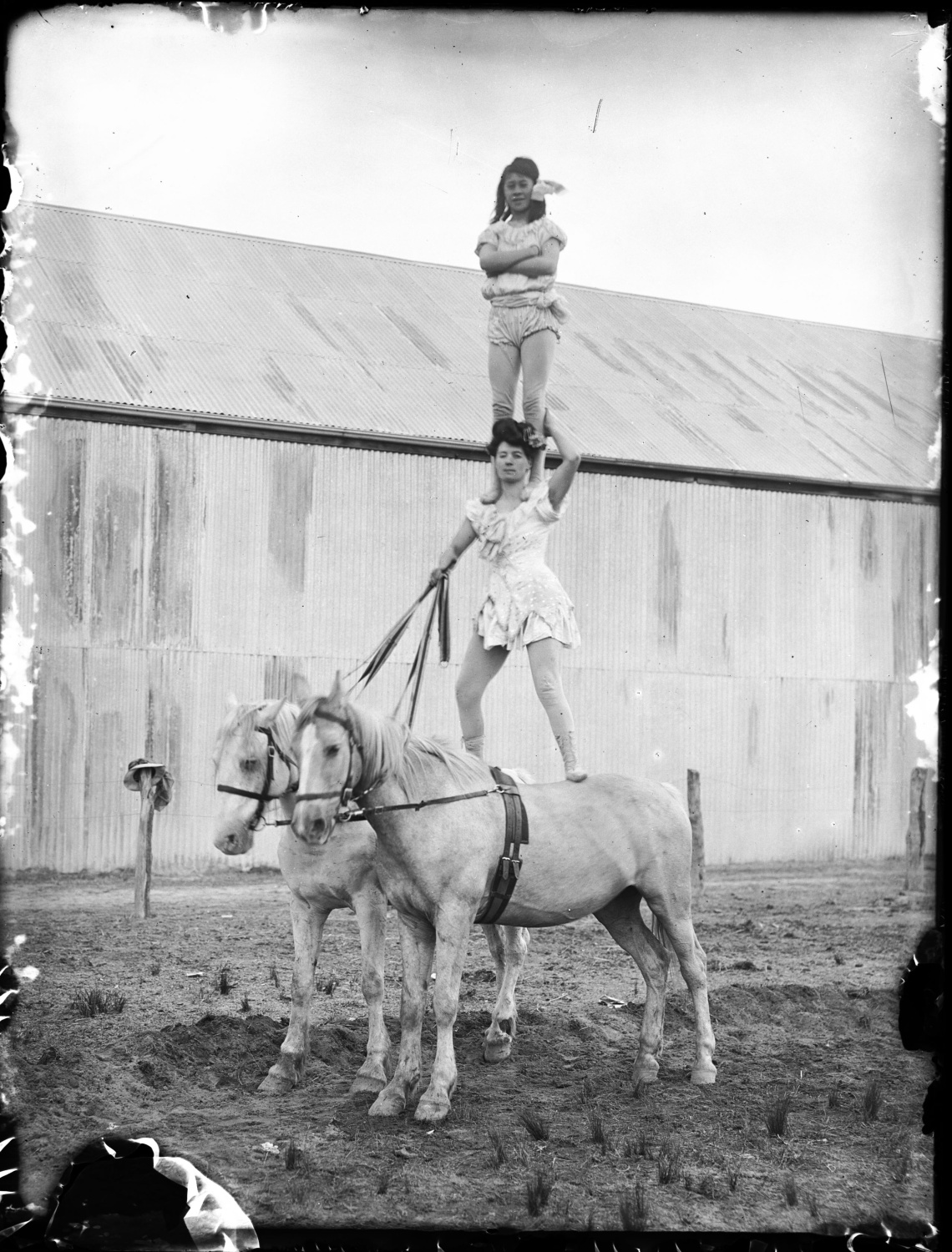 Performing on ponies Hylands Circus at Katanning 1907
