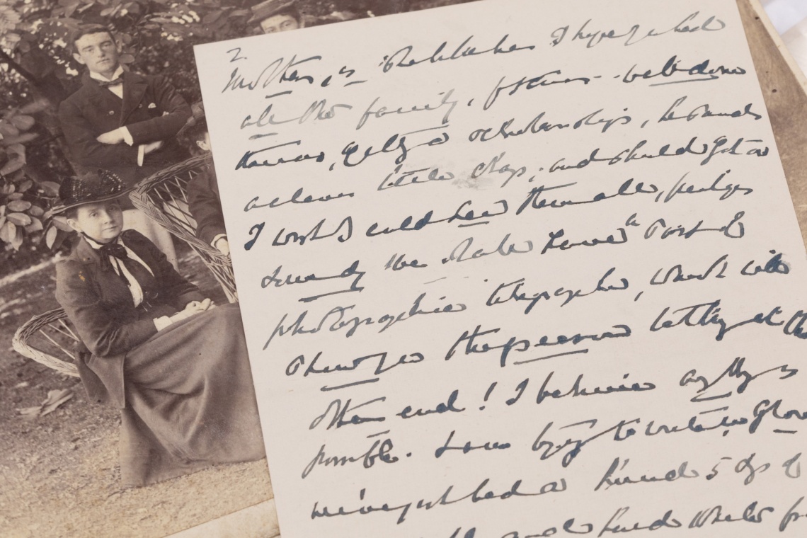 Photograph of letter written by Louisa Sophia Bowden-Smith
